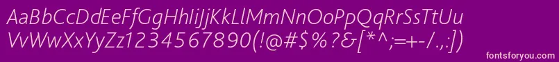 fuente BlissproExtralightitalic – Fuentes Rosadas Sobre Fondo Morado