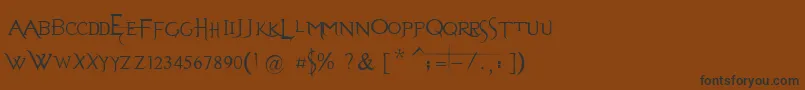 EvanescenceSeriesB Font – Black Fonts on Brown Background