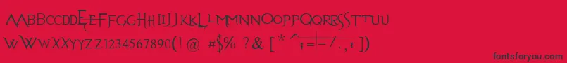 フォントEvanescenceSeriesB – 赤い背景に黒い文字