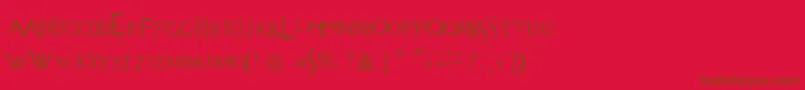 EvanescenceSeriesB Font – Brown Fonts on Red Background