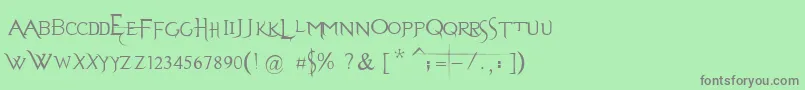 EvanescenceSeriesB-Schriftart – Graue Schriften auf grünem Hintergrund