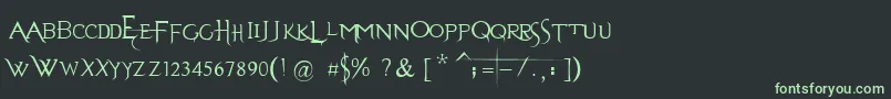 EvanescenceSeriesB Font – Green Fonts on Black Background