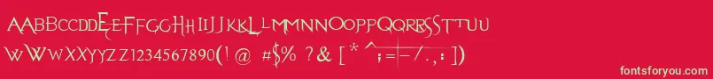 EvanescenceSeriesB Font – Green Fonts on Red Background