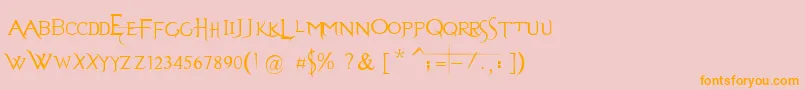 EvanescenceSeriesB Font – Orange Fonts on Pink Background