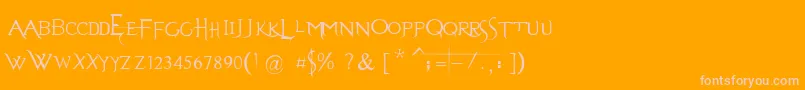 EvanescenceSeriesB Font – Pink Fonts on Orange Background