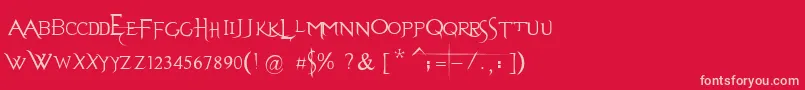 EvanescenceSeriesB Font – Pink Fonts on Red Background
