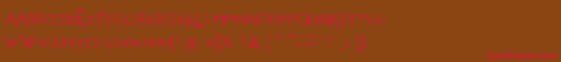 EvanescenceSeriesB Font – Red Fonts on Brown Background