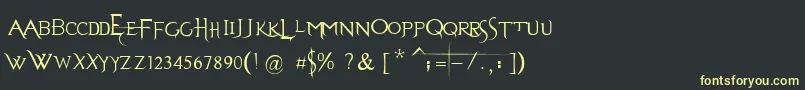 EvanescenceSeriesB Font – Yellow Fonts on Black Background