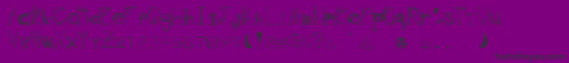 Wave Font – Black Fonts on Purple Background