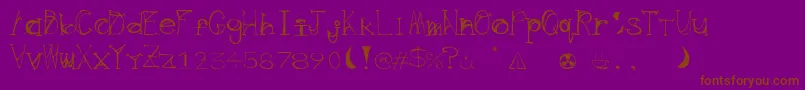 Czcionka Wave – brązowe czcionki na fioletowym tle