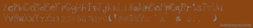 Wave Font – Gray Fonts on Brown Background