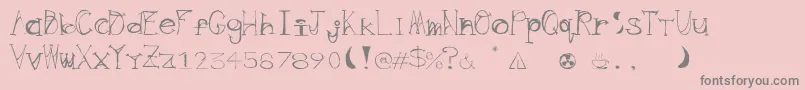 Wave Font – Gray Fonts on Pink Background