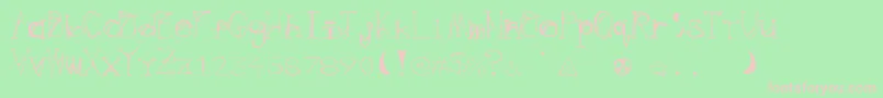 Wave Font – Pink Fonts on Green Background