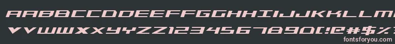 フォントTriremeCondensedItalic – 黒い背景にピンクのフォント