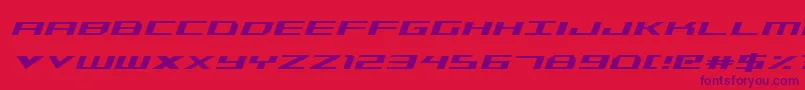 フォントTriremeCondensedItalic – 赤い背景に紫のフォント