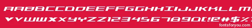 TriremeCondensedItalic Font – White Fonts on Red Background