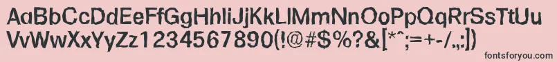 FormularandomMediumRegular Font – Black Fonts on Pink Background