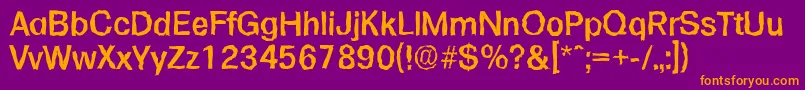 Czcionka FormularandomMediumRegular – pomarańczowe czcionki na fioletowym tle