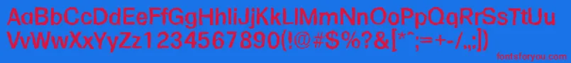FormularandomMediumRegular Font – Red Fonts on Blue Background