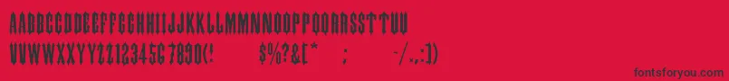 GipsyMedium-Schriftart – Schwarze Schriften auf rotem Hintergrund