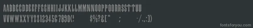 GipsyMedium Font – Gray Fonts on Black Background