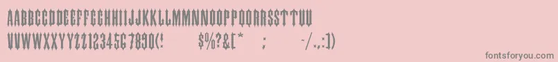 GipsyMedium Font – Gray Fonts on Pink Background