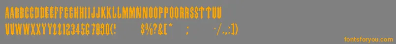 GipsyMedium-Schriftart – Orangefarbene Schriften auf grauem Hintergrund