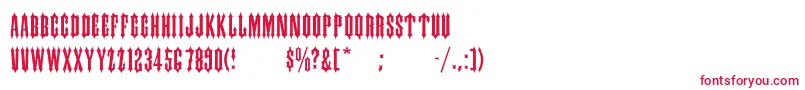 GipsyMedium Font – Red Fonts on White Background