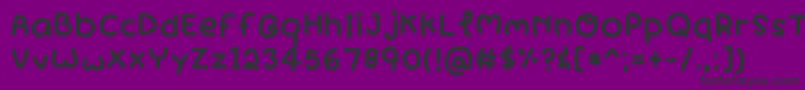 WindBlows-Schriftart – Schwarze Schriften auf violettem Hintergrund
