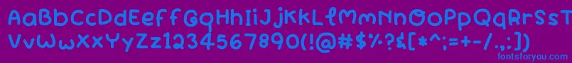 Czcionka WindBlows – niebieskie czcionki na fioletowym tle