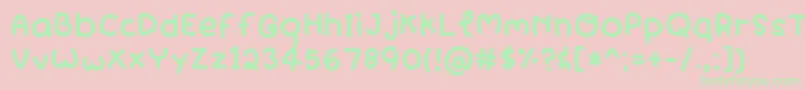 WindBlows Font – Green Fonts on Pink Background