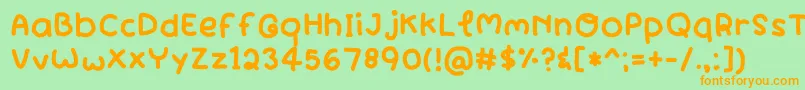 WindBlows Font – Orange Fonts on Green Background