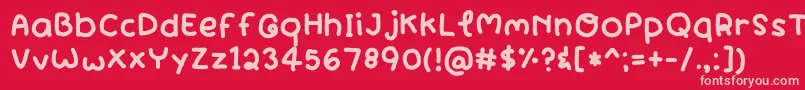WindBlows Font – Pink Fonts on Red Background