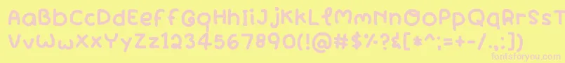 WindBlows Font – Pink Fonts on Yellow Background