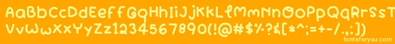 WindBlows Font – Yellow Fonts on Orange Background