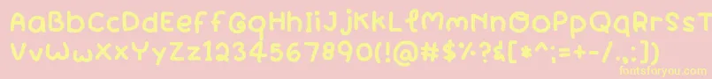WindBlows Font – Yellow Fonts on Pink Background