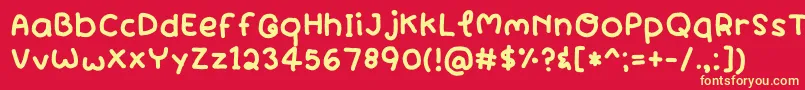 WindBlows Font – Yellow Fonts on Red Background