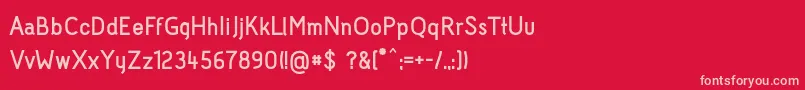 フォントAcidBold – 赤い背景にピンクのフォント