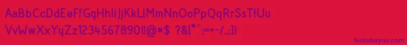 フォントAcidBold – 赤い背景に紫のフォント