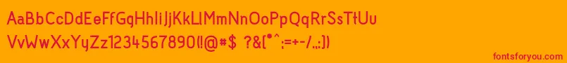 AcidBold Font – Red Fonts on Orange Background