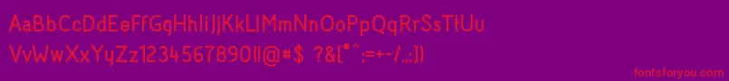 フォントAcidBold – 紫の背景に赤い文字