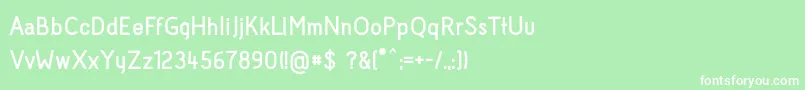 AcidBold Font – White Fonts on Green Background