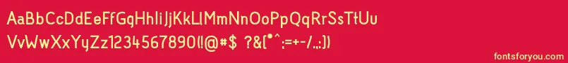 AcidBold Font – Yellow Fonts on Red Background