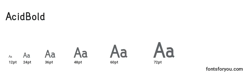 Размеры шрифта AcidBold