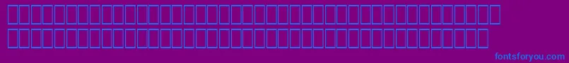 Hqpb4-Schriftart – Blaue Schriften auf violettem Hintergrund