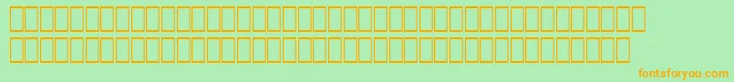 フォントHqpb4 – オレンジの文字が緑の背景にあります。