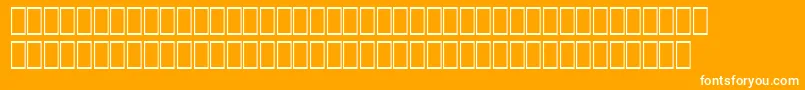 Hqpb4-Schriftart – Weiße Schriften auf orangefarbenem Hintergrund