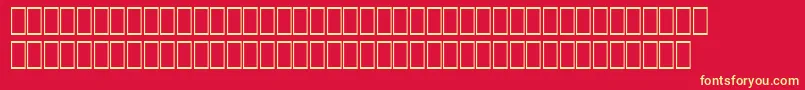 Fonte Hqpb4 – fontes amarelas em um fundo vermelho