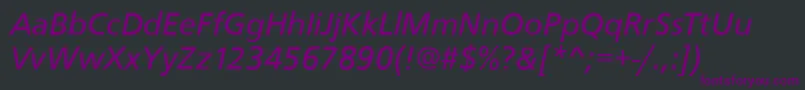 Шрифт FrontpageItalic – фиолетовые шрифты на чёрном фоне