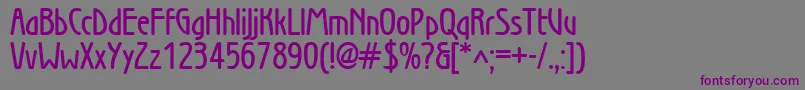 Шрифт WienlightBold – фиолетовые шрифты на сером фоне